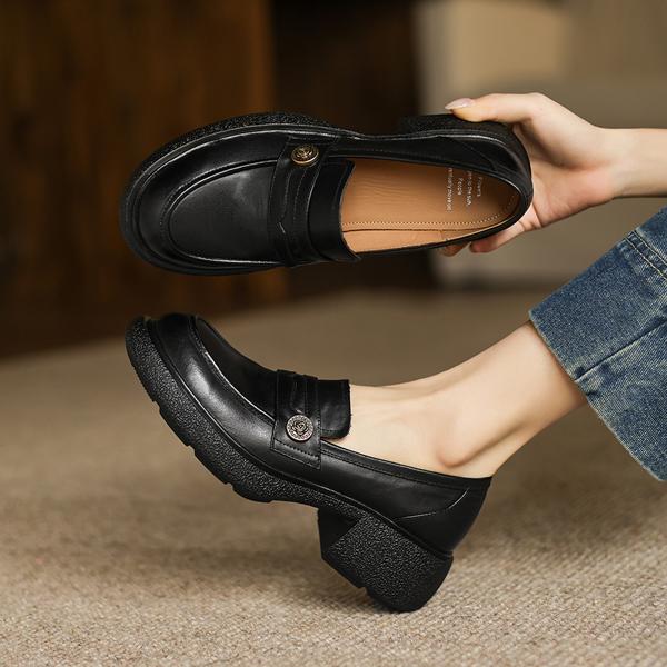 Handcrafted Luxury Leather Women's Shoes: Elegant Design and Exquisite Craftsmanship(Edamaijia82196F)