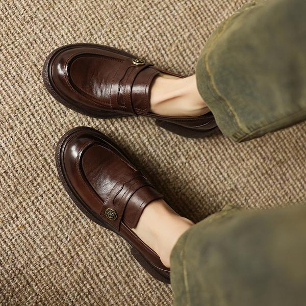 Handcrafted Luxury Leather Women's Shoes: Elegant Design and Exquisite Craftsmanship(Edamaijia82196F)