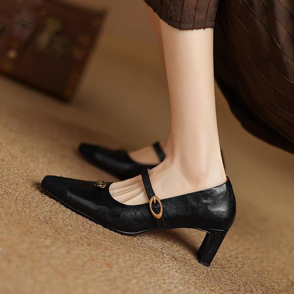Luxurious Handmade Genuine Leather Women's Shoes - Exquisite Craftsmanship & Elegance(Edamaijia82199F)
