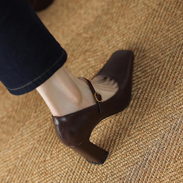 Handcrafted Genuine Leather Women's Shoes: Luxurious Quality and Elegance(Edamaijia9325F)