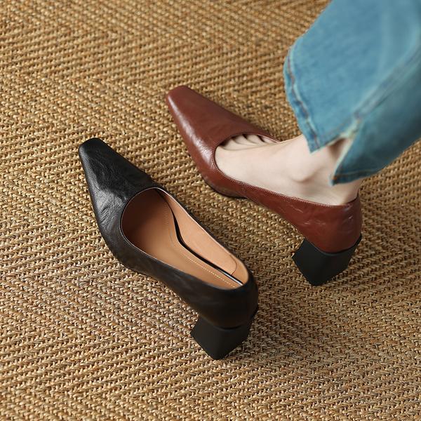 Elegant Handcrafted Leather Women's Shoes of Luxury(Edamaijia9326F)