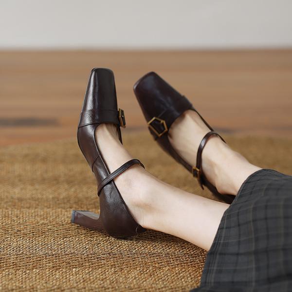 Handcrafted Luxury Leather Women's Shoes - Exquisite Elegance(Edamaijia9323F)