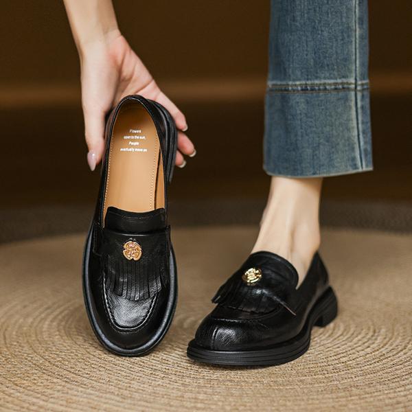 Elegant Handcrafted Leather Women’s Shoes with Premium Quality(Edamaijia82208F)