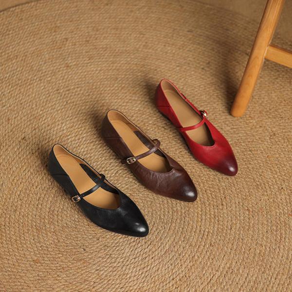 Exquisite Handcrafted Leather Women's Shoes: Luxury & Elegance(Edamaijia82226F)