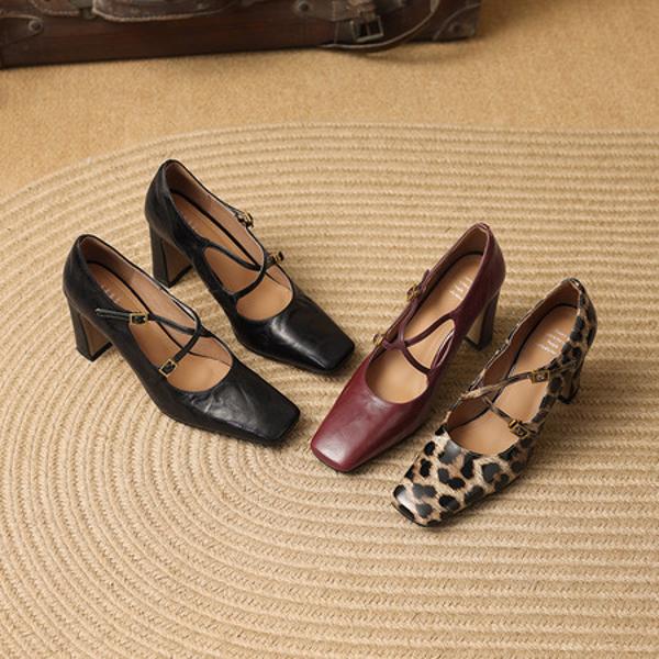 Handcrafted Luxury Leather Women's Shoes - Timeless Elegance(Edamaijia9327F)