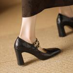 Handcrafted Luxurious Genuine Leather Women's Shoes(Edamaijia9331F)