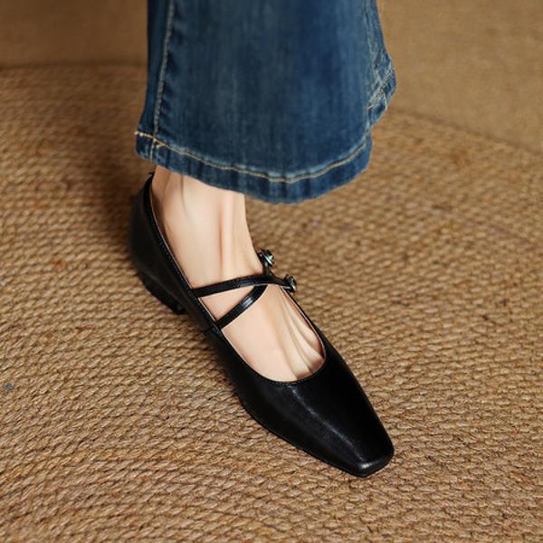 Exquisite Handcrafted Leather Women's Shoes: Luxury and Elegance Combined(Edamaijia82209F)