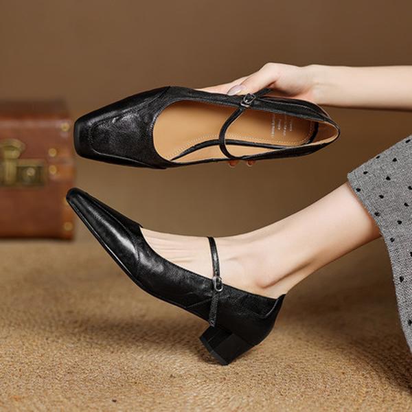 Handcrafted Luxury Leather Women’s Shoes for Elegance(Edamaijia82258F)