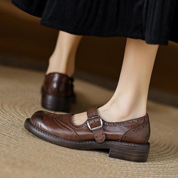 Exquisite Handcrafted Leather Shoes for Elegant Women(Edamaijia82260F)