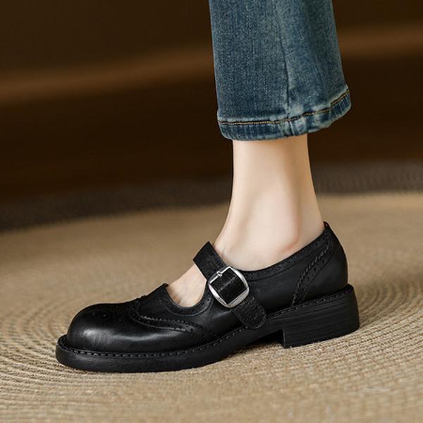 Exquisite Handcrafted Leather Shoes for Elegant Women(Edamaijia82260F)