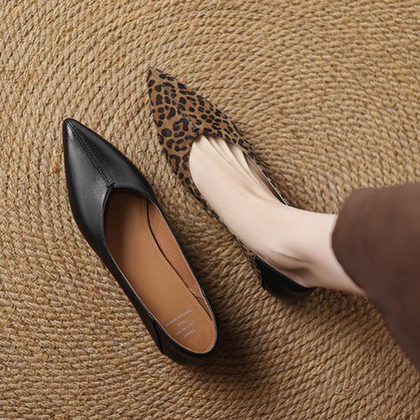 Elegant Handmade Leather Women's Shoes - Luxury Craftsmanship(Edamaijia82303F)