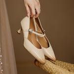 Handcrafted Luxury Leather Women's Shoes for Elegant Style(Edamaijia9502F)