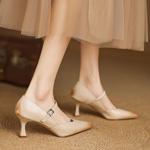 Handcrafted Luxury Leather Women's Shoes for Elegant Style(Edamaijia9502F)