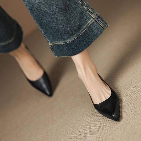 Exquisite Handmade Genuine Leather Women's Shoes for Timeless Elegance(Edamaijia9539F)