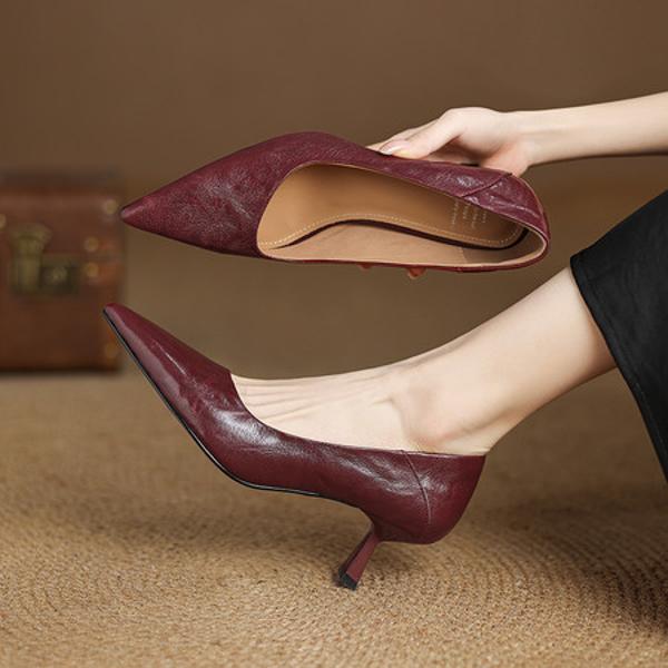 Handcrafted Luxury Leather Women's Shoes - Elegance in Every Stitch(Edamaijia82599F)