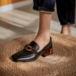 Handcrafted Leather Women's Shoes: Luxurious Elegance and Quality(Edfmr1516)