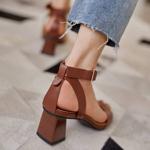 Handcrafted Leather Elegance: Luxurious Women's Shoes(Edfmr9928)