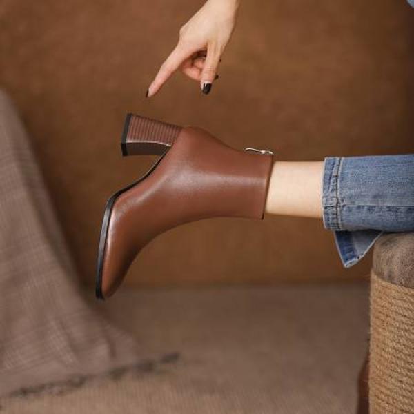 Luxury Handcrafted Genuine Leather Women's Shoes: Timeless Elegance(Edfmr311)