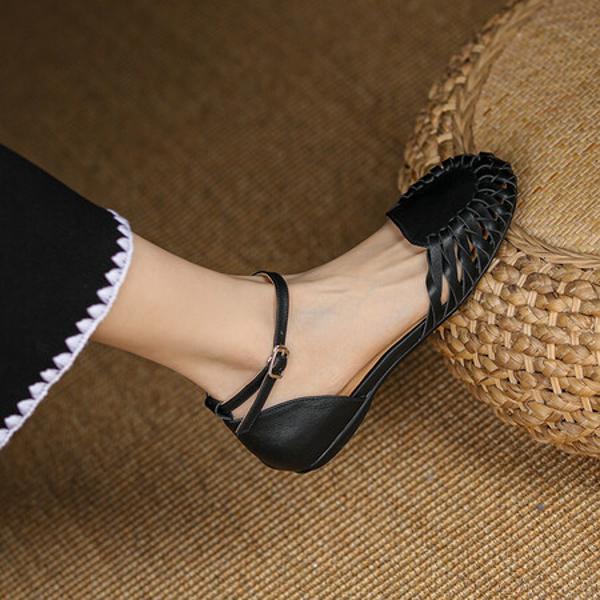 Exquisite Handmade Leather Women's Shoes: Luxe Elegance(Edfmr552)