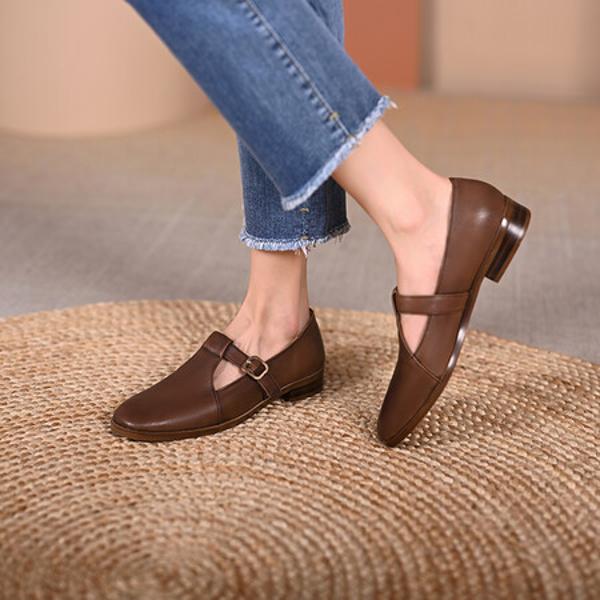 Exquisite Handcrafted Genuine Leather Women's Shoes for Elegance(Edfmr573-5)