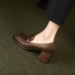 Handcrafted Luxury Leather Women's Shoes for Elegance(Edfmr6383)