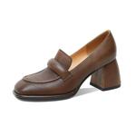 Handcrafted Luxury Leather Women's Shoes for Elegance(Edfmr6383)