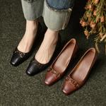 Crafted Luxury: Handcrafted Genuine Leather Women’s Shoes for Elegant Style(Edfmr-6192)