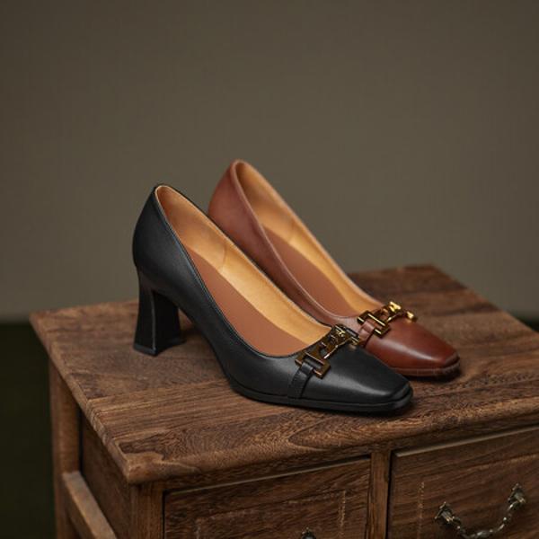 Crafted Luxury: Handcrafted Genuine Leather Women’s Shoes for Elegant Style(Edfmr-6192)