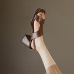 Luxurious Handmade Leather Women's Shoes with Craftsmanship(Edfmr6573)