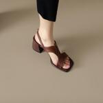 Handcrafted Luxury Leather Women's Shoes: Exquisite Elegance in Every Stitch(Edfmr-6573)