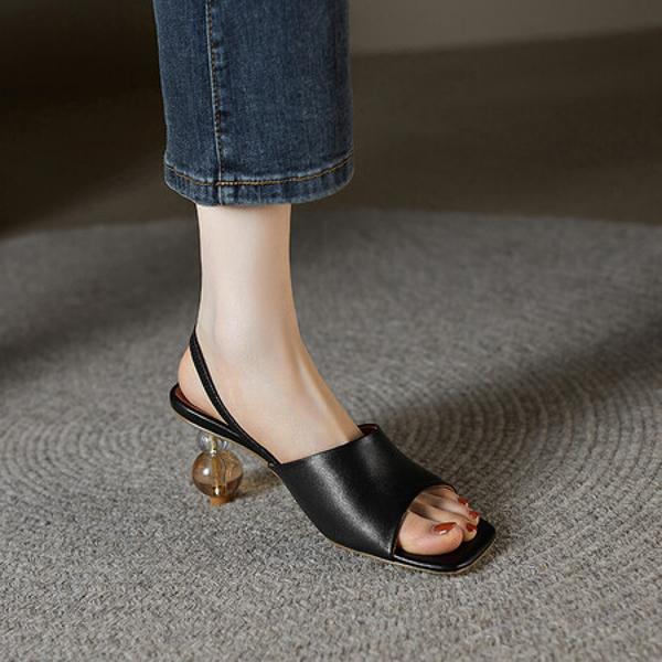 Handcrafted Luxury Leather Women's Shoes for Elegant Style(Edfmr-6821)