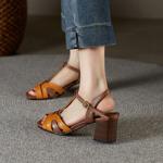 Elegant Handcrafted Genuine Leather Women's Shoes with Luxurious Quality(Edfmr6558)