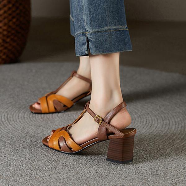 Elegant Handcrafted Genuine Leather Women's Shoes with Luxurious Quality(Edfmr6558)