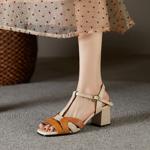 Elegant Handcrafted Genuine Leather Women's Shoes with Luxurious Quality(Edfmr6558)