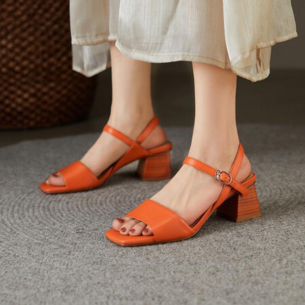 Handcrafted Luxury Leather Women’s Shoes for Elegance(Edfmr6792)