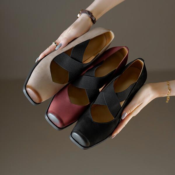 Handcrafted Luxurious Genuine Leather Women's Shoes - Elegance Redefined(Edfmr7088)