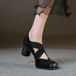 Handcrafted Luxurious Genuine Leather Women's Shoes - Elegance Redefined(Edfmr7088)