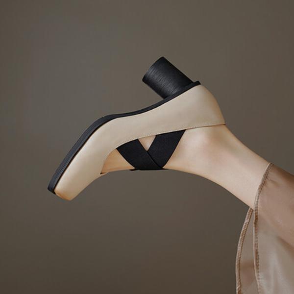 Elegant Handcrafted Genuine Leather Women's Shoes(Edfmr7089)