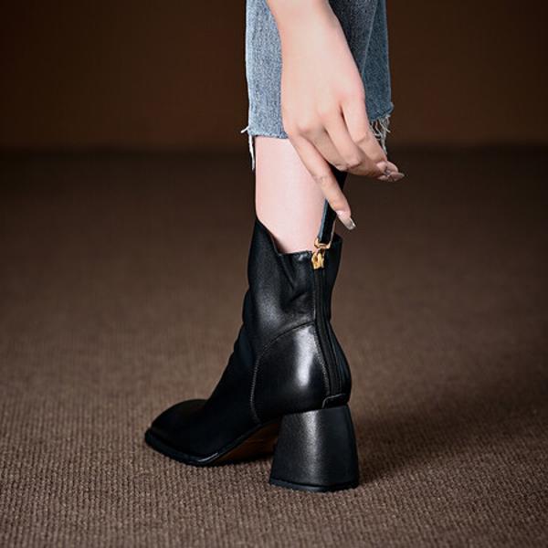 Handcrafted Genuine Leather Women's Shoes: Luxury Elegance(Edfmr577-5-)