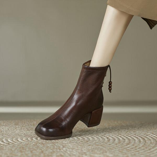 Luxurious Handcrafted Leather Women's Shoes - Elegance Redefined(Edfmr7063)