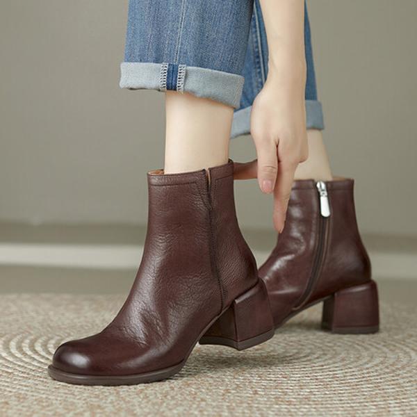 Handcrafted Luxury Leather Women's Shoes - Elegance Redefined(Edfmr7061)