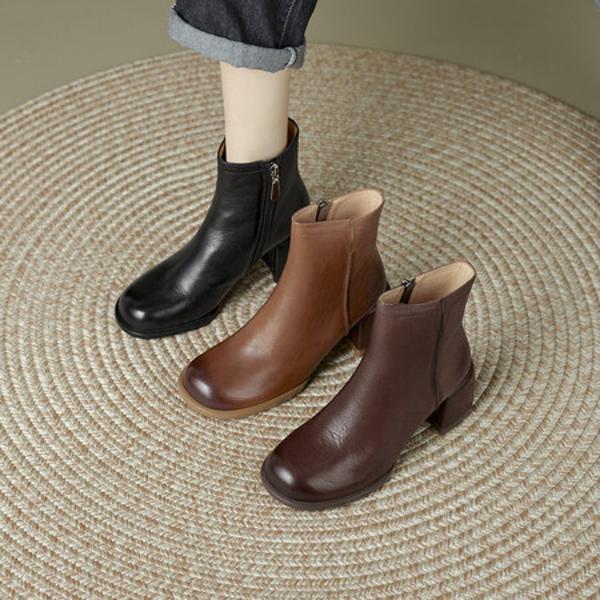 Handcrafted Luxury Leather Women's Shoes - Elegance Redefined(Edfmr7061)