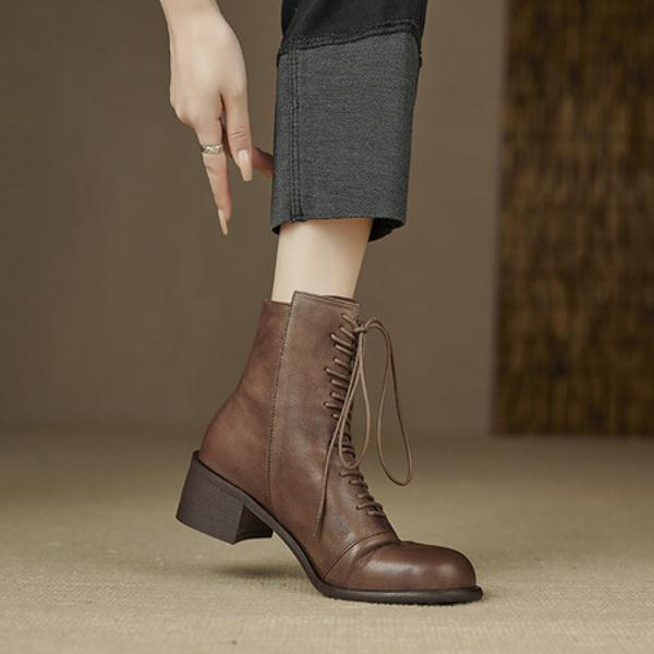 Handcrafted Luxury Leather Women's Shoes: Elegance Defined(Edfmr7225)