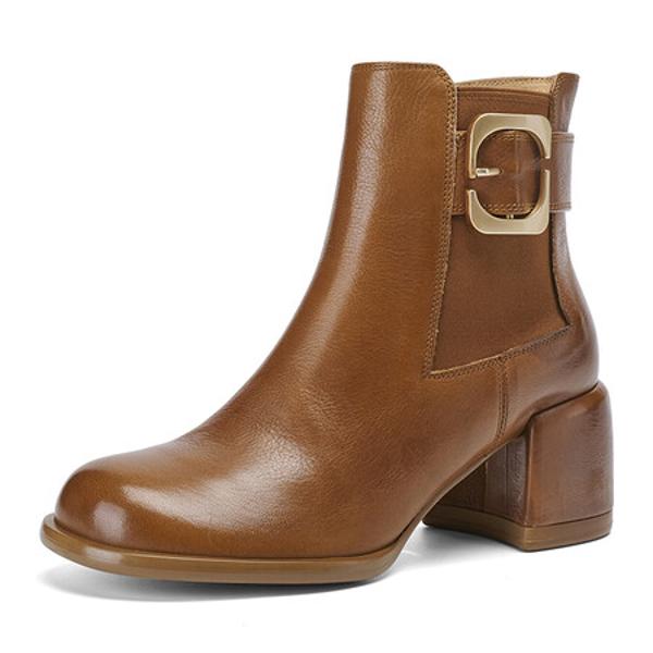 Luxury Handmade Leather Ladies' Shoes: Timeless Elegance(Edfmr7066)