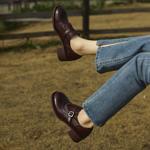 Handcrafted Luxury Leather Women's Shoes for Elegance(Edfmr7365)