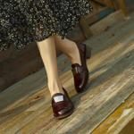 Handcrafted Luxury Leather Women's Shoes with Premium Quality(Edfmr7535)