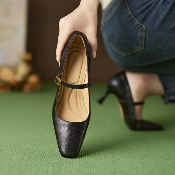 Handcrafted Luxury Leather Women's Shoes - Elegance in Every Stitch(Edfmr7593)