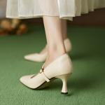 Handcrafted Luxury Leather Women's Shoes - Elegance in Every Stitch(Edfmr7593)