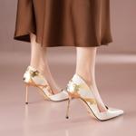 Elegantly Crafted Luxury Leather Handcrafted Women's Shoes(Edfmr8022)