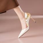 Elegantly Crafted Luxury Leather Handcrafted Women's Shoes(Edfmr8022)